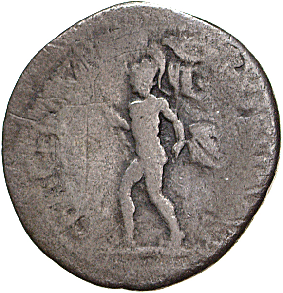 RIC I (second edition) Vitellius 23 Vitellius reverse, Mars, helmeted, wearing only cloak, advancing left, holding spear i...