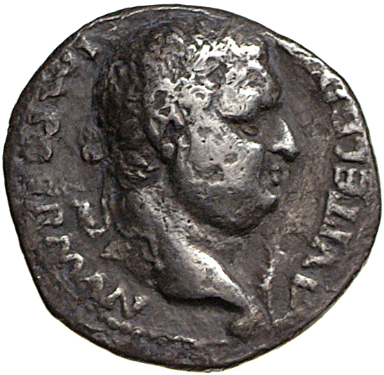 RIC I (second edition) Vitellius 30 Vitellius obverse, Head of Vitellius, laureate, right; globe at point of neck