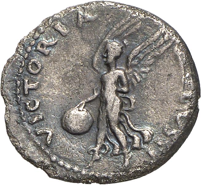 RIC I (second edition) Vitellius 37 Vitellius reverse, Victory, draped, advancing right, holding shield inscribed S P Q R ...