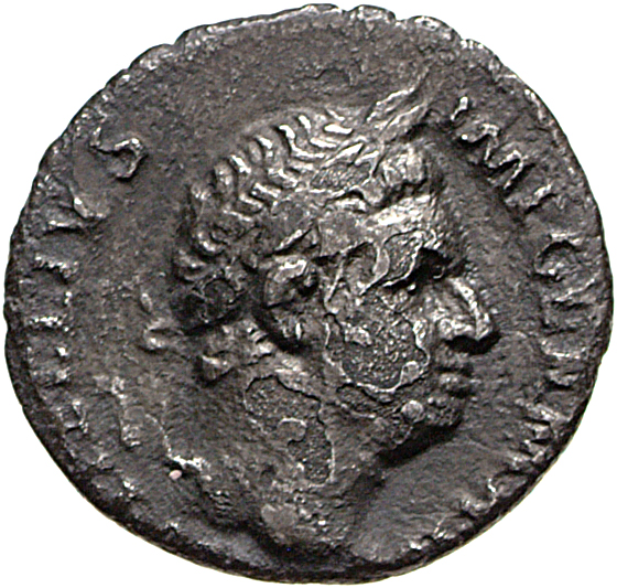 RIC I (second edition) Vitellius 56 Vitellius obverse — Head of Vitellius, laureate, right; globe at point of neck
