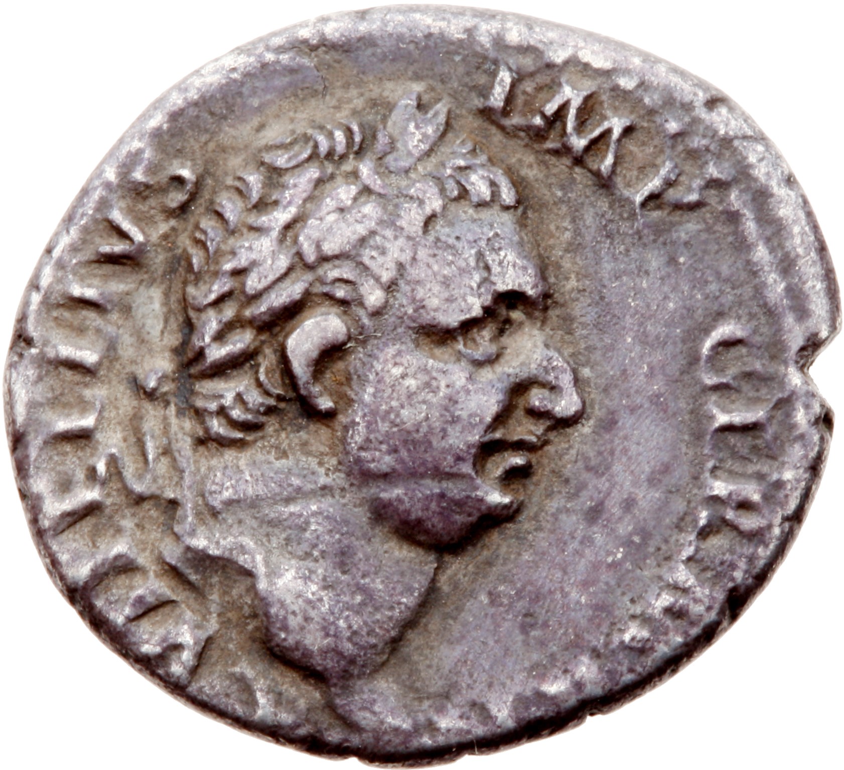RIC I (second edition) Vitellius 59 Vitellius obverse — Head of Vitellius, laureate, right; globe at point of neck