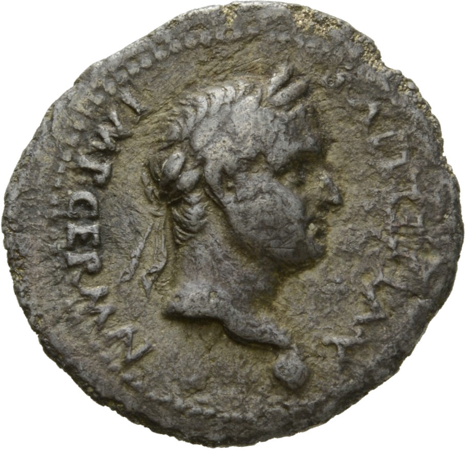 RIC I (second edition) Vitellius 63 Vitellius obverse, Head of Vitellius, laureate, right; globe at point of neck