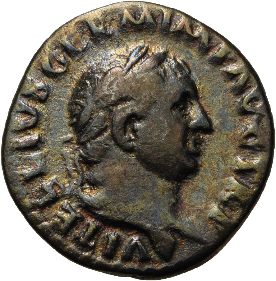 RIC I (second edition) Vitellius 66 Vitellius obverse — Head of Vitellius, bare, right