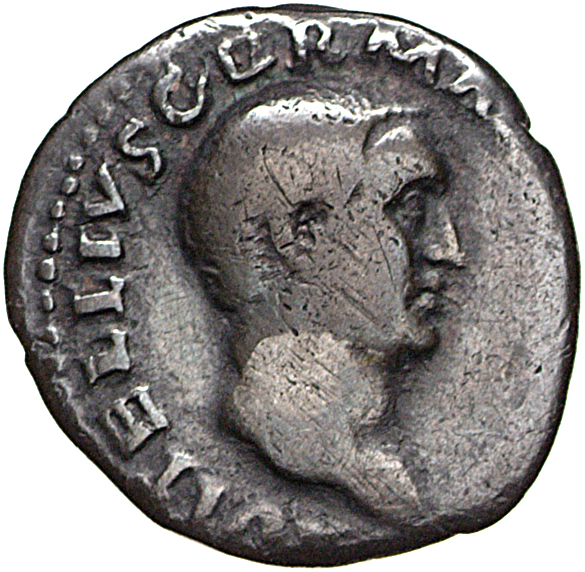 RIC I (second edition) Vitellius 70 Vitellius obverse, Head of Vitellius, bare, right
