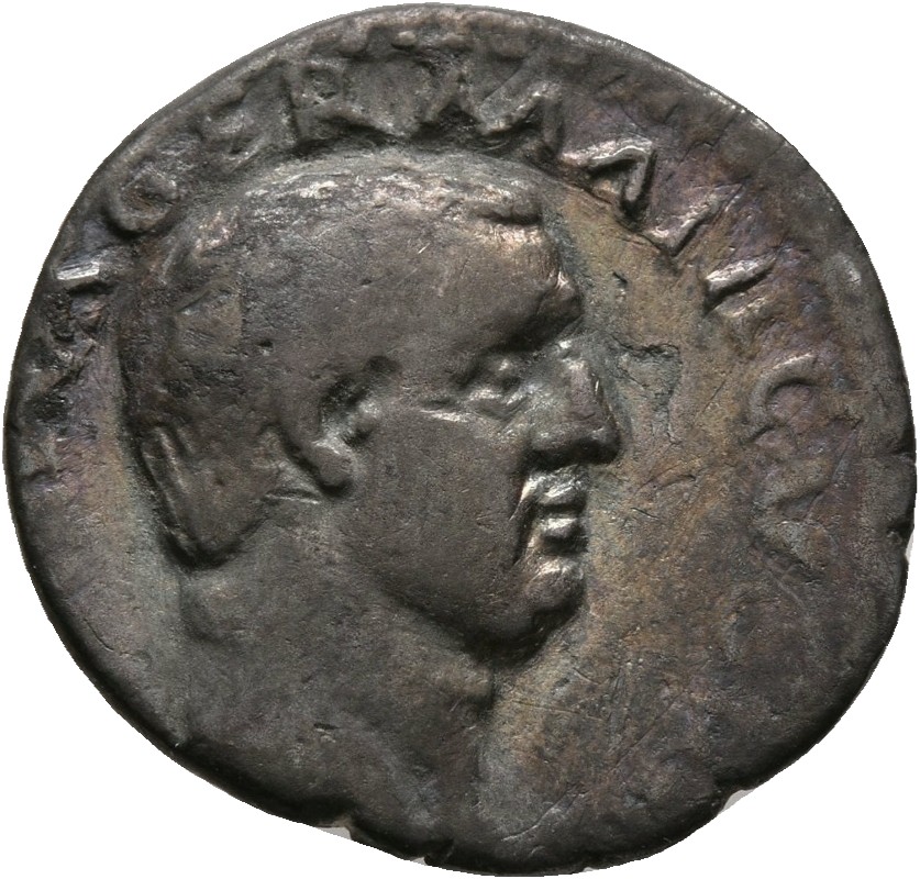 RIC I (second edition) Vitellius 71 Vitellius obverse, Head of Vitellius, bare, right