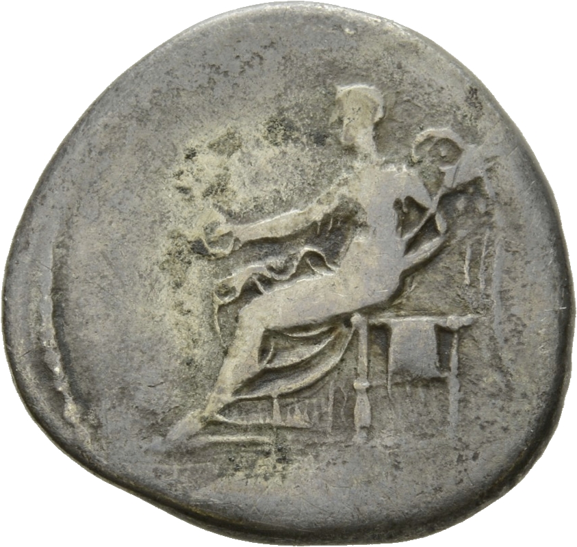 RIC I (second edition) Vitellius 71 Vitellius reverse, Victory, draped, seated left, holding patera in right hand and corn...