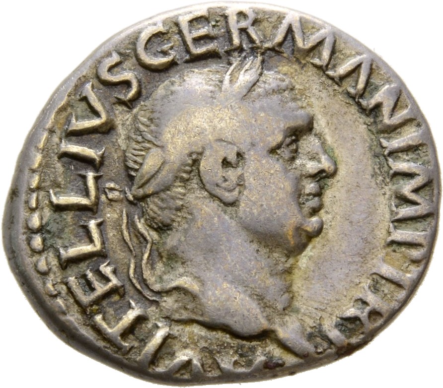 RIC I (second edition) Vitellius 75 Vitellius obverse, Head of Vitellius, laureate, right