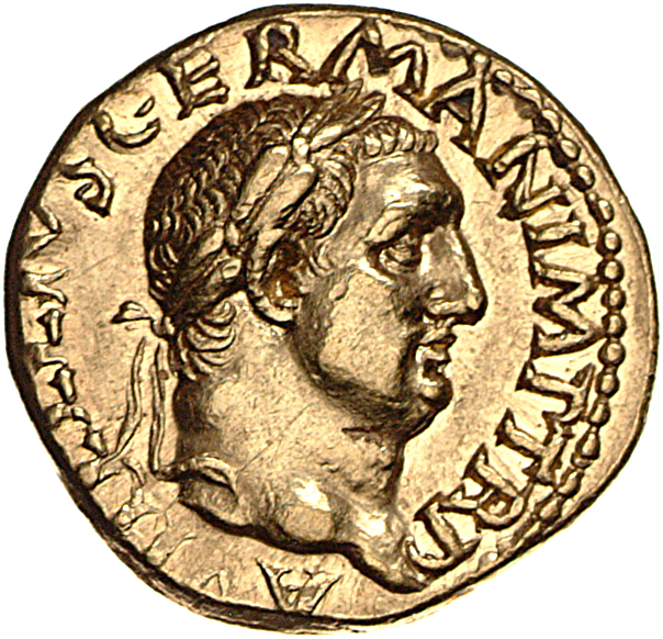 RIC I (second edition) Vitellius 85 Vitellius obverse, Head of Vitellius, laureate, right