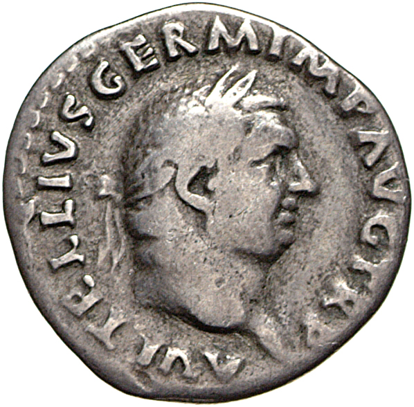 RIC I (second edition) Vitellius 90 Vitellius obverse, Head of Vitellius, laureate, right