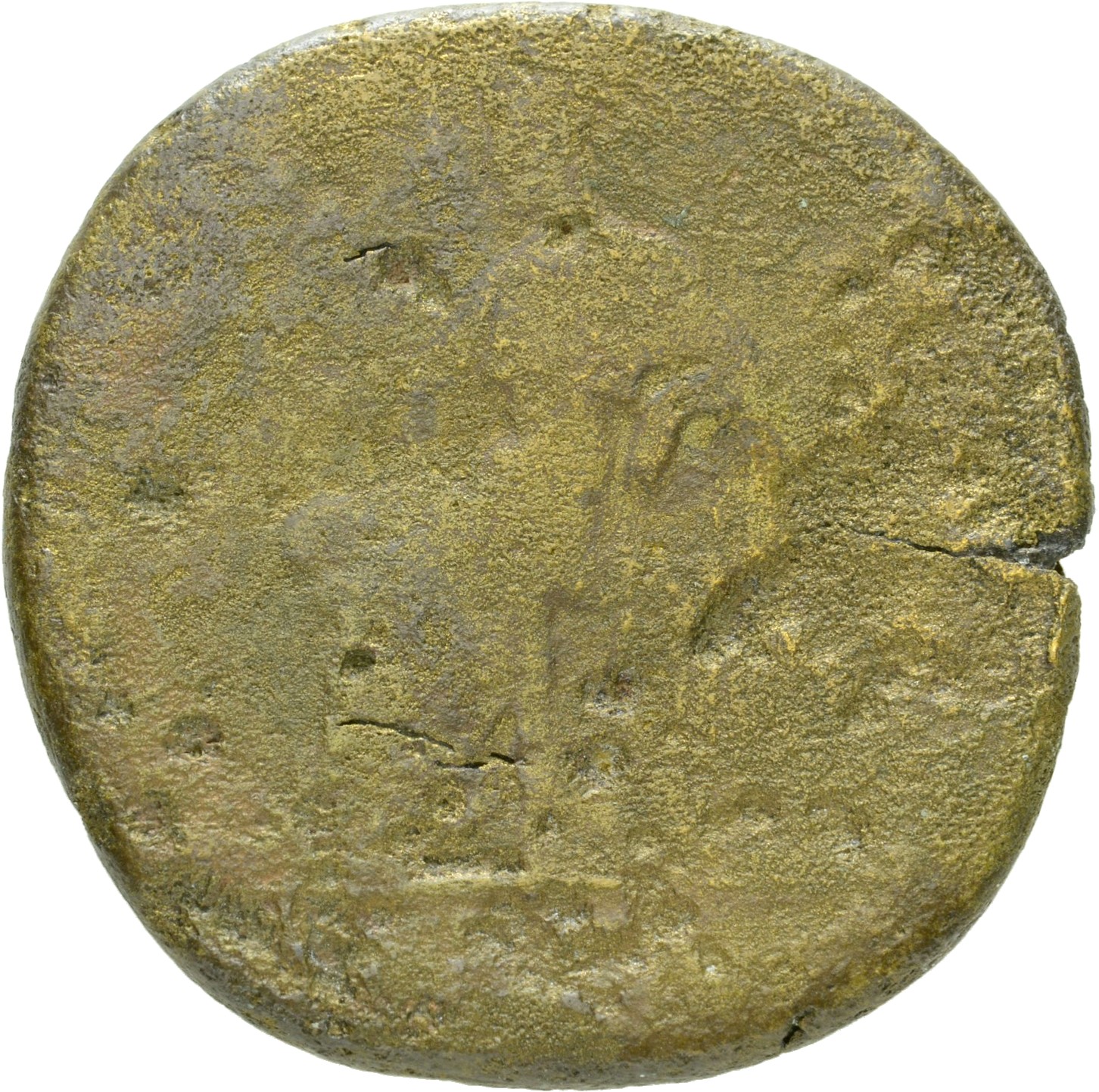 RIC II Hadrian 1025a Hadrian reverse, Concordia sitzt nach l., in der r. Hand Schale (patera). Stützt l. Arm auf Statue de...