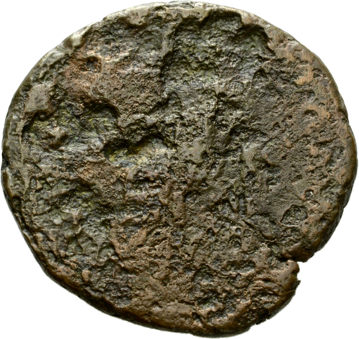 RIC II Hadrian 1037a (as) Hadrian reverse, Concordia sitzt nach l., in der r. Hand Schale (patera). Unter dem Sitz Füllhor...