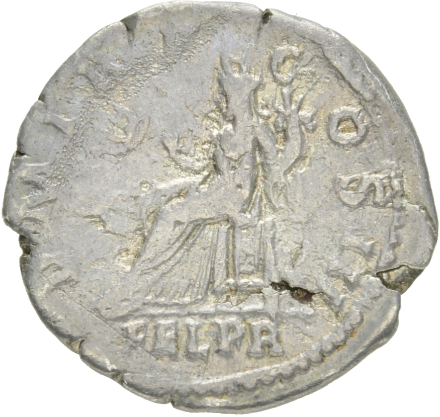RIC II Hadrian 120a Hadrian reverse, Felicitas thront nach l., in der r. Hand Merkurstab (caduceus), in der l. Hand Füllho...