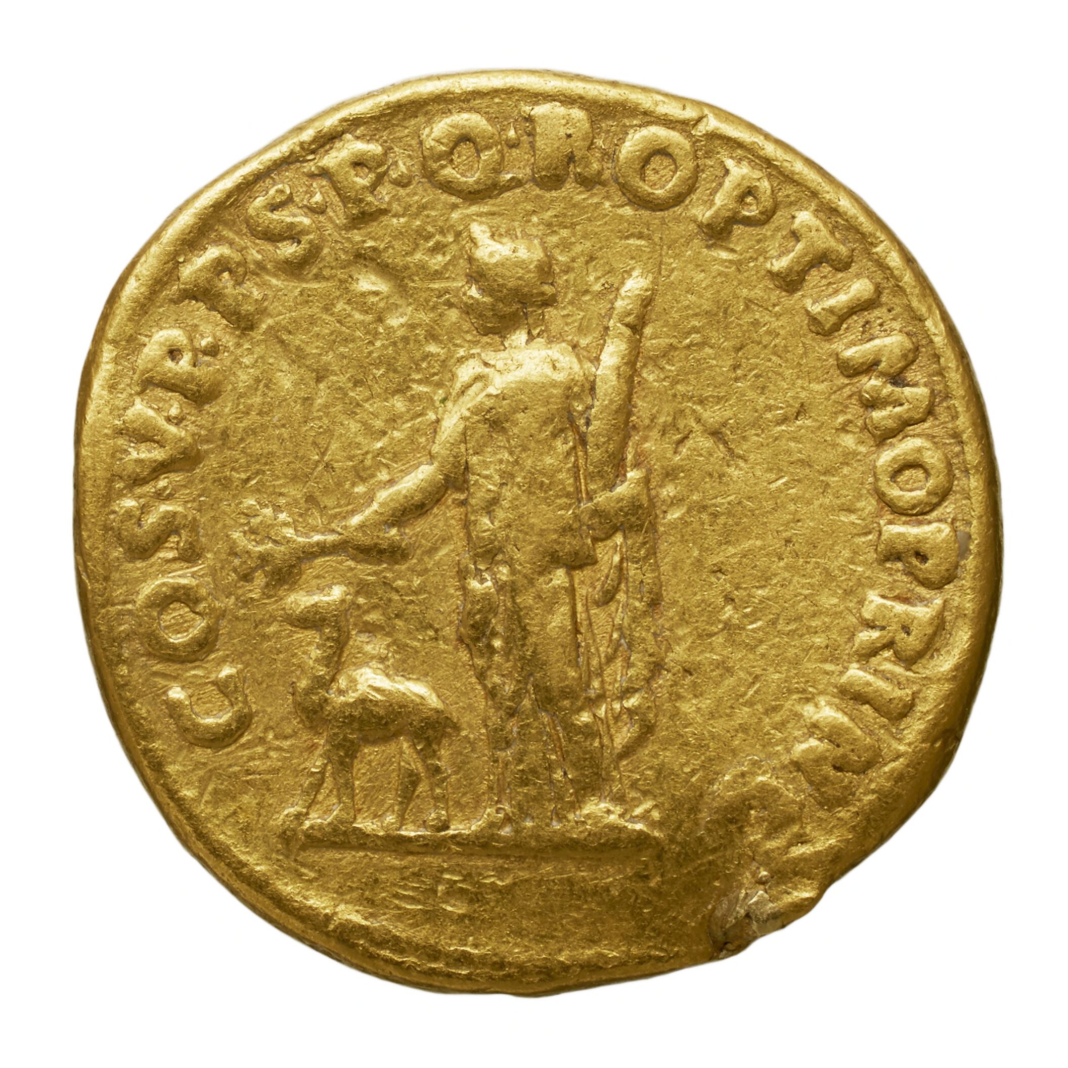 RIC II Hadrian 143 Hadrian obverse — Drapierte Panzerbüste des Hadrianus mit Lorbeerkranz in der Rückenansicht nach l.