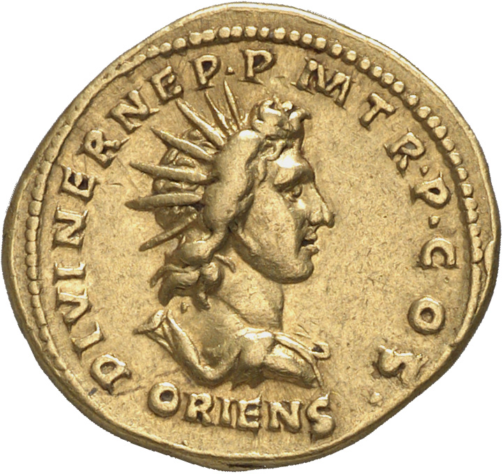 RIC II Hadrian 16 Hadrian reverse, Drapierte Büste des Sol mit Strahlenkrone nach r.