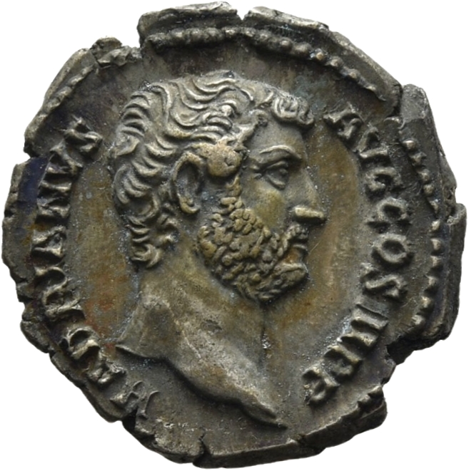 RIC II Hadrian 238a Hadrian obverse, Kopf des Hadrianus nach r.