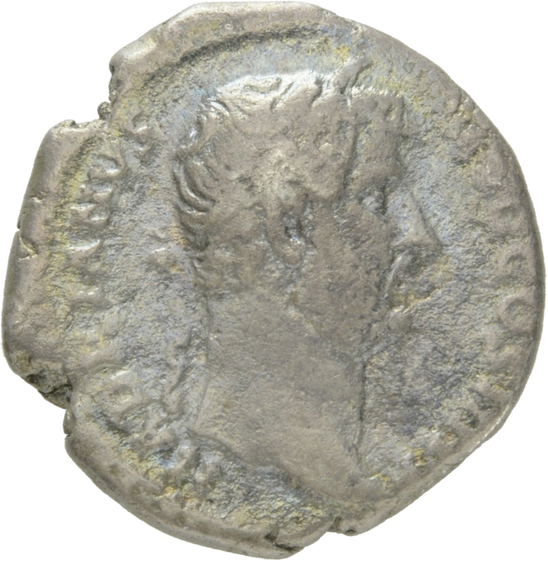 RIC II Hadrian 238d Hadrian obverse, Kopf des Hadrianus mit Lorberkranz nach r.