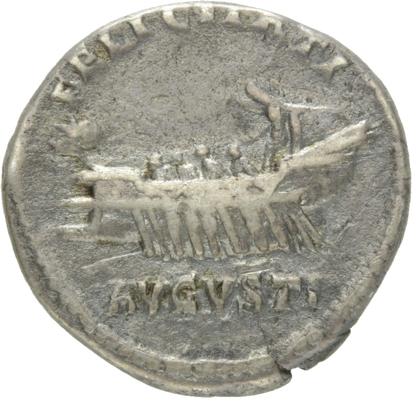 RIC II Hadrian 240d Hadrian reverse, Galeere nach l.
