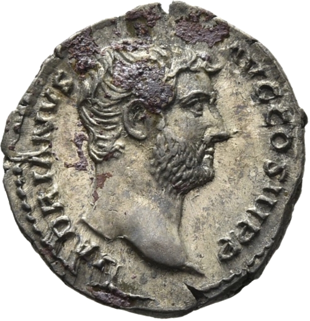 RIC II Hadrian 241Aa Hadrian obverse, Kopf des Hadrianus nach r.