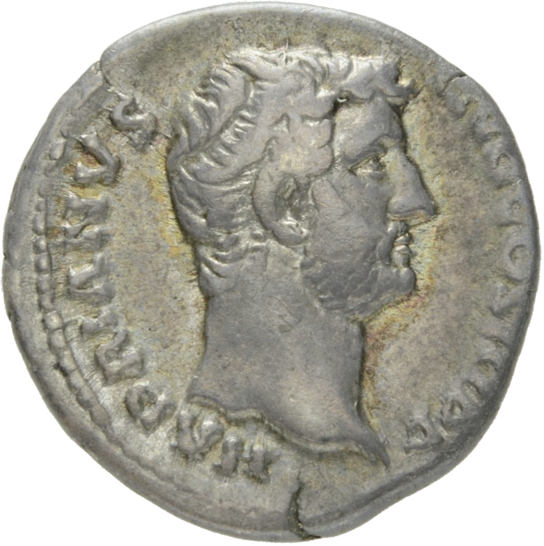 RIC II Hadrian 257a Hadrian obverse, Kopf des Hadrianus nach r.