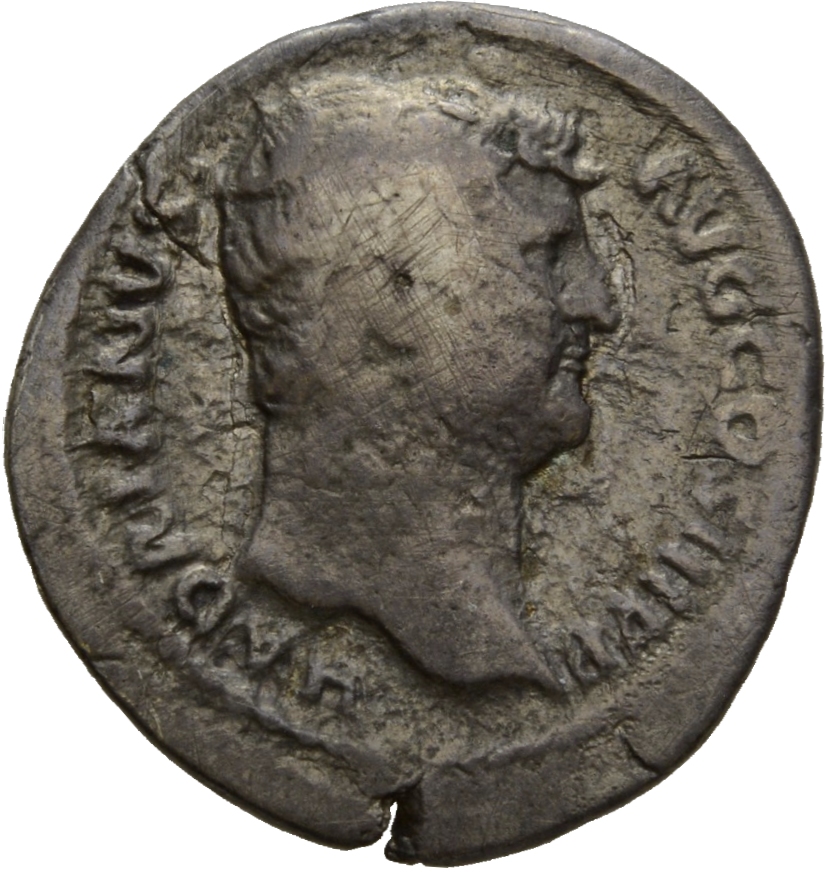 RIC II Hadrian 297a Hadrian obverse, Kopf des Hadrianus nach r.