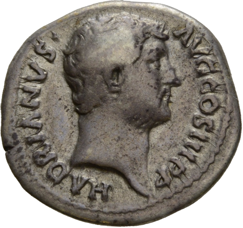 RIC II Hadrian 301a Hadrian obverse, Kopf des Hadrianus nach r.