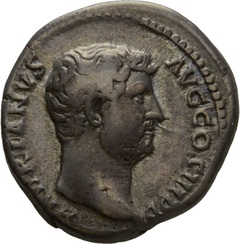 RIC II Hadrian 307a Hadrian obverse, Kopf des Hadrianus nach r.