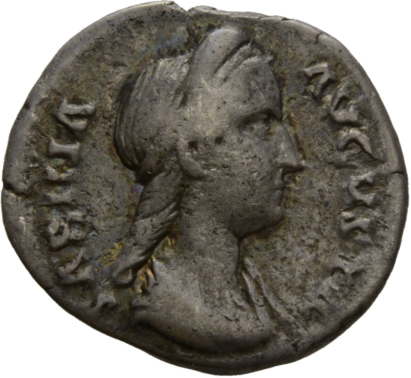 RIC II Hadrian 396 Hadrian obverse, Drapierte Büste der Sabina mit Diadem in der Brustansicht nach r.