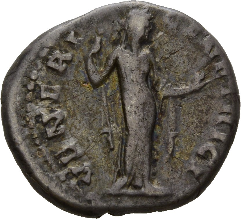 RIC II Hadrian 396 Hadrian reverse, Venus steht in der Vorderansicht, den Kopf nach r., hebt mit der r. Hand Mantel von de...