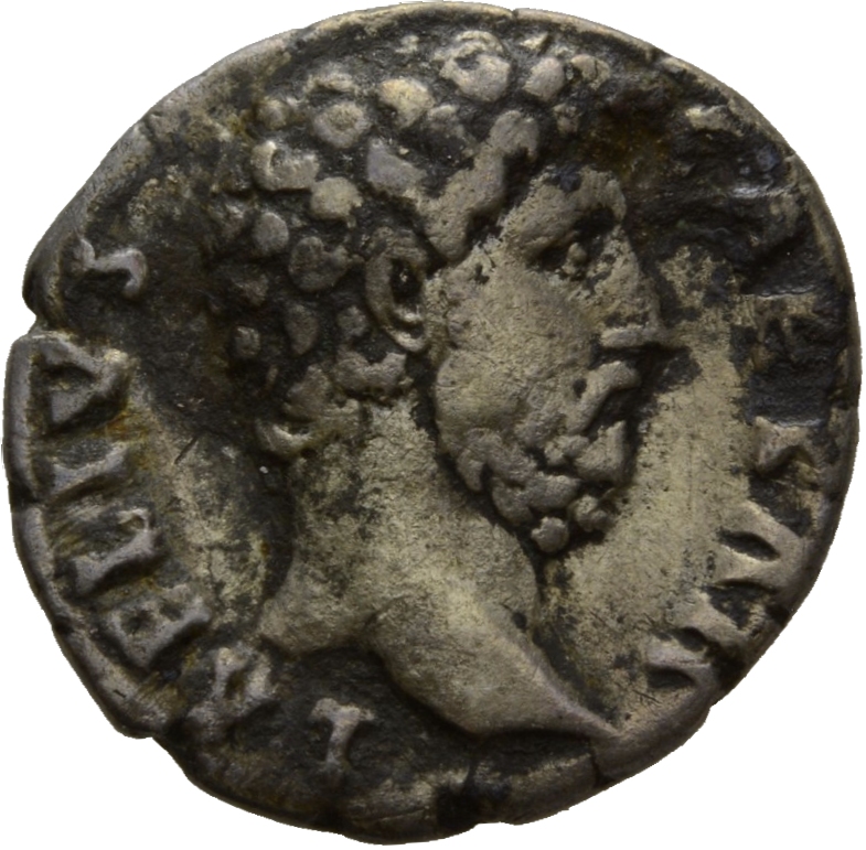 RIC II Hadrian 430a (denarius) Hadrian obverse, Kopf des L. Aelius nach r.