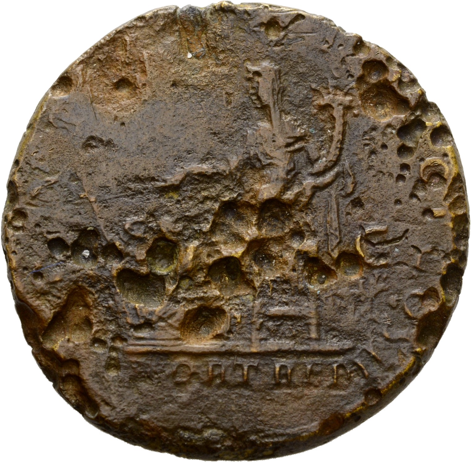 RIC II Hadrian 551A Hadrian reverse, Fortuna sitzt nach l., in der r. Hand Ruder und im l. Arm Füllhorn (cornucopiae). Bei...