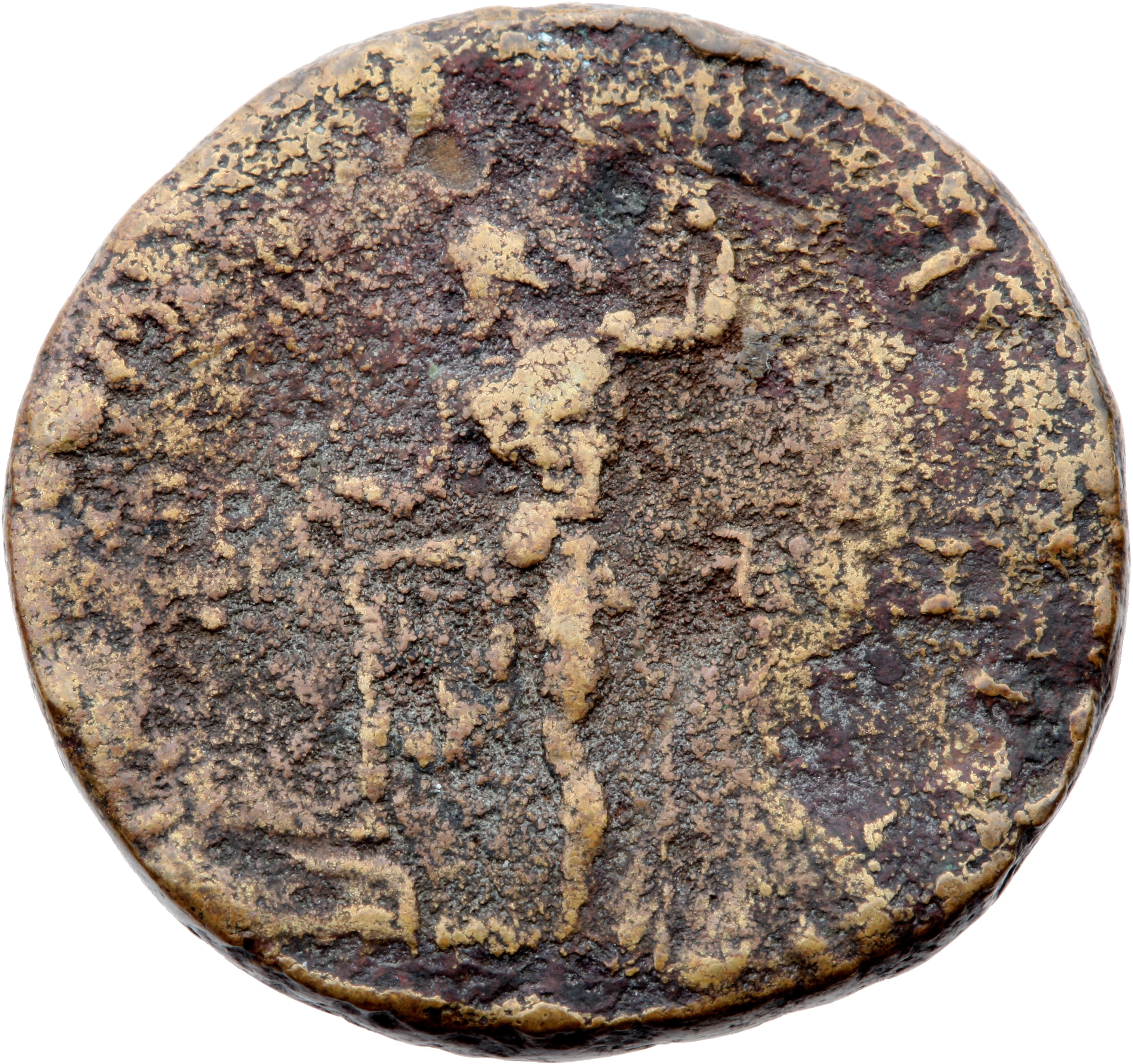 RIC II Hadrian 652 Hadrian reverse, Neptunus steht nach r., l. Fuß auf Prora, hält Dreizack und Akrostolium.