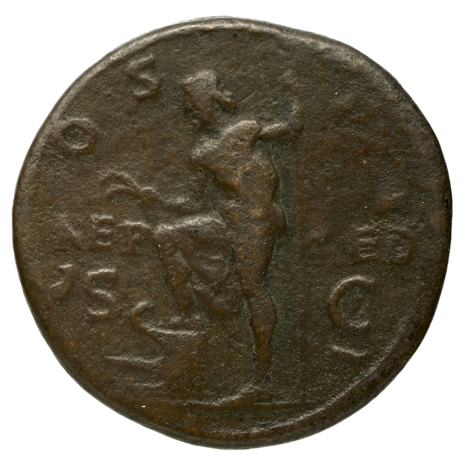 RIC II Hadrian 652 Hadrian obverse, Büste des Hadrianus nach r. mit Lorbeerkranz und Paludamentrest auf der l. Schulter.