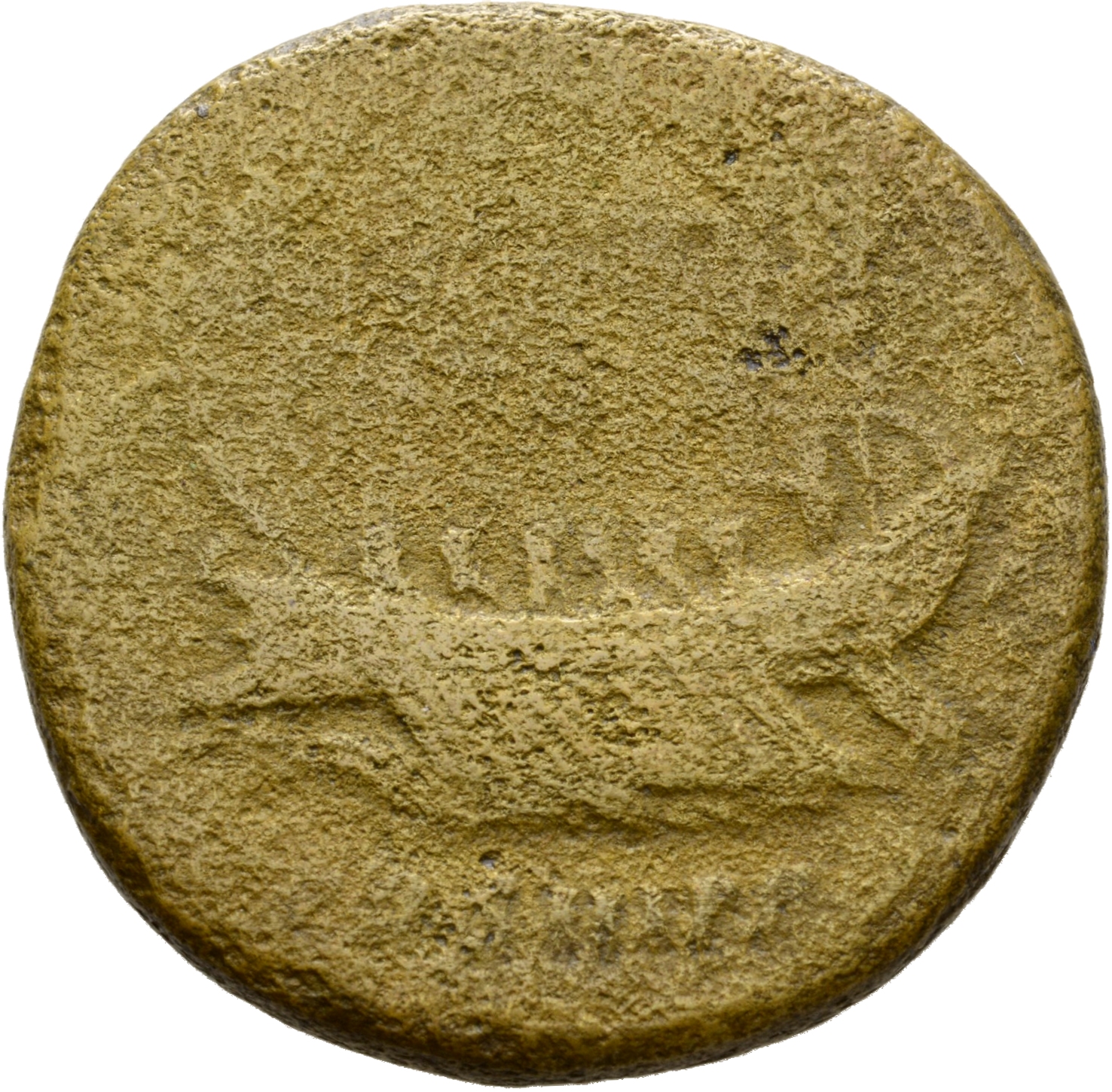 RIC II Hadrian 706f Hadrian reverse, Schiff nach l. Beiderseits (jedoch hier nicht erkennbar) S - C.