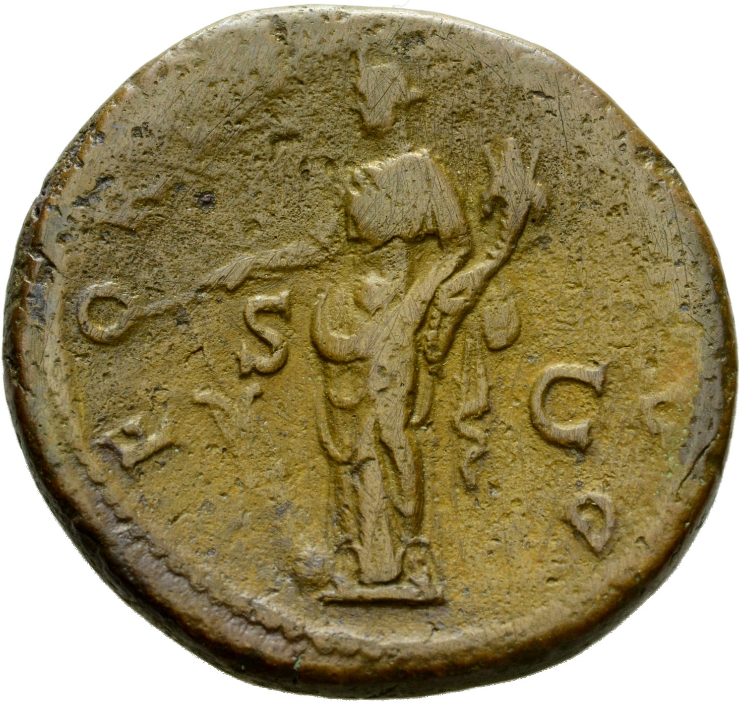 RIC II Hadrian 759d Hadrian reverse, Fortuna steht in der Vorderansicht, den Kopf nach l., im l. Arm Füllhorn (cornucopiae...