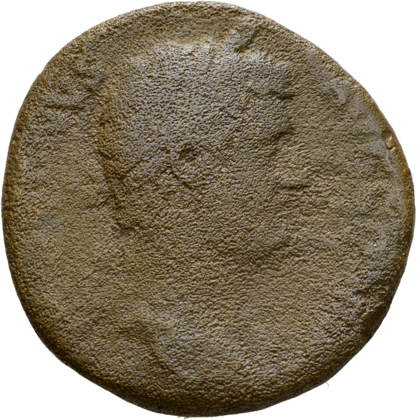 RIC II Hadrian 772 Hadrian obverse, Büste des Hadrianus mit Lorbeerkranz in der Brustansicht nach r.