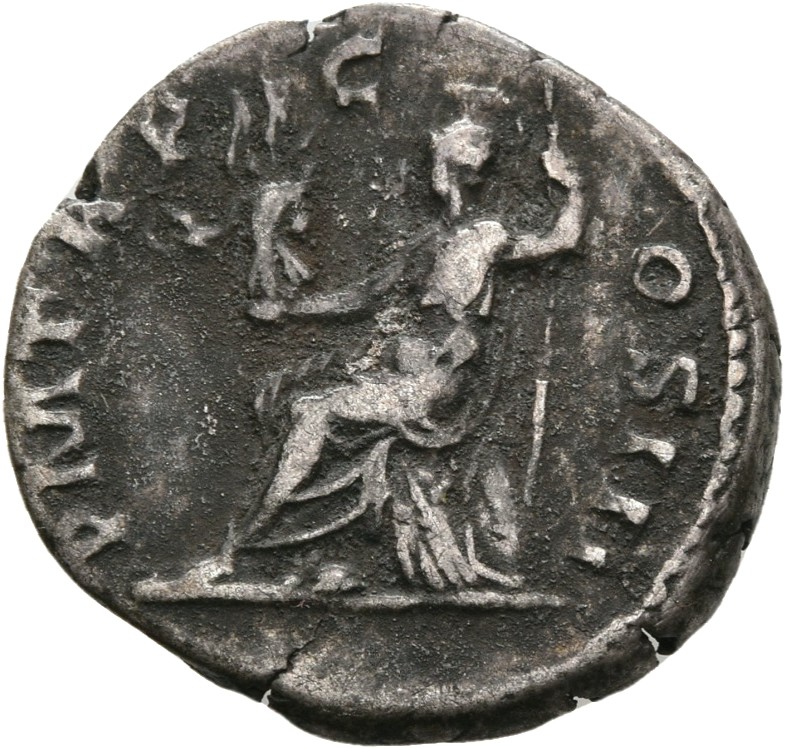 RIC II Hadrian 78a Hadrian reverse, Roma sitzt nach l. auf Panzer, hält Victoria und Lanze.