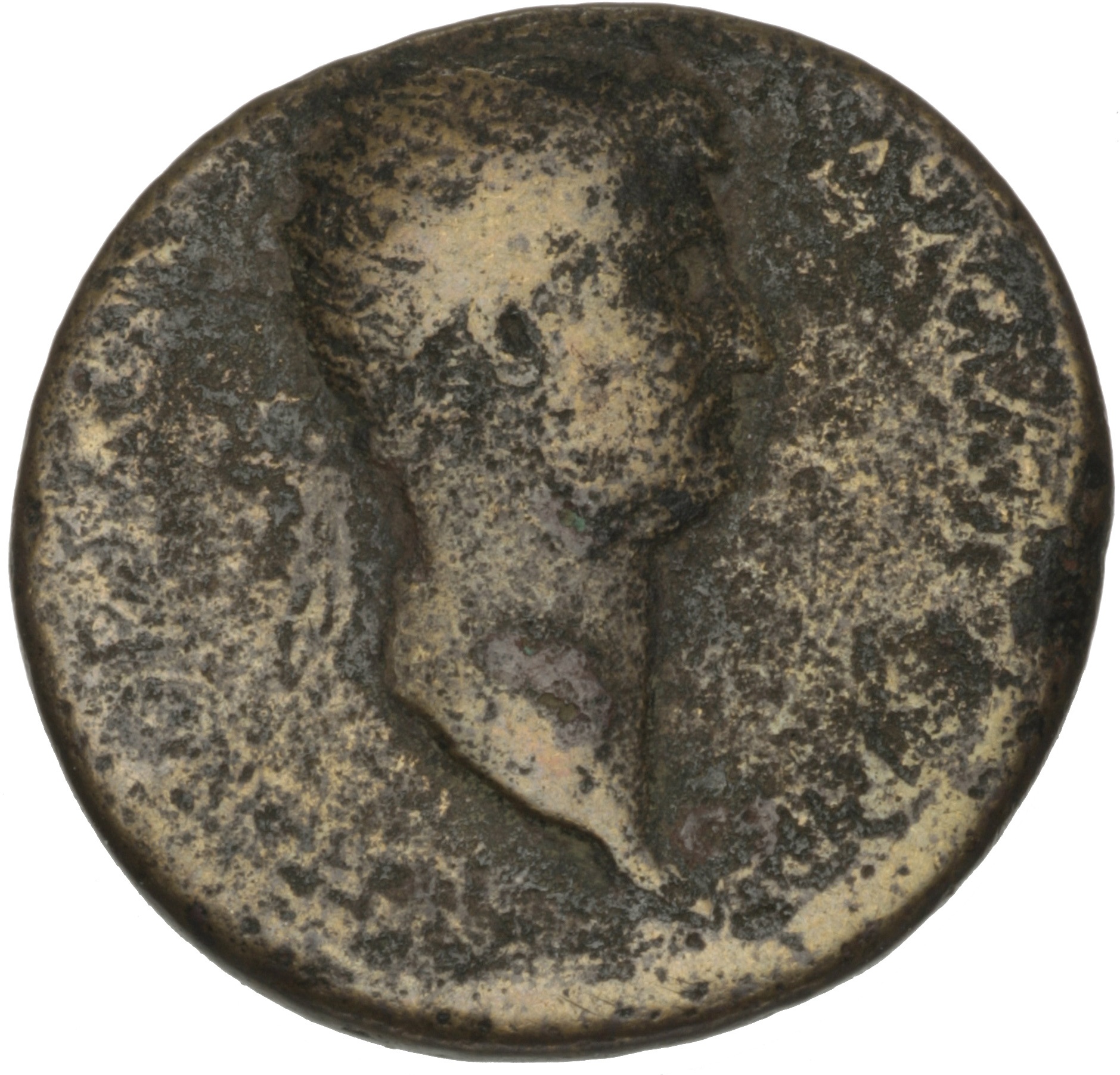 RIC II Hadrian 974i Hadrian obverse, Büste des Hadrianus mit Strahlenkrone in der Brustansicht nach r.