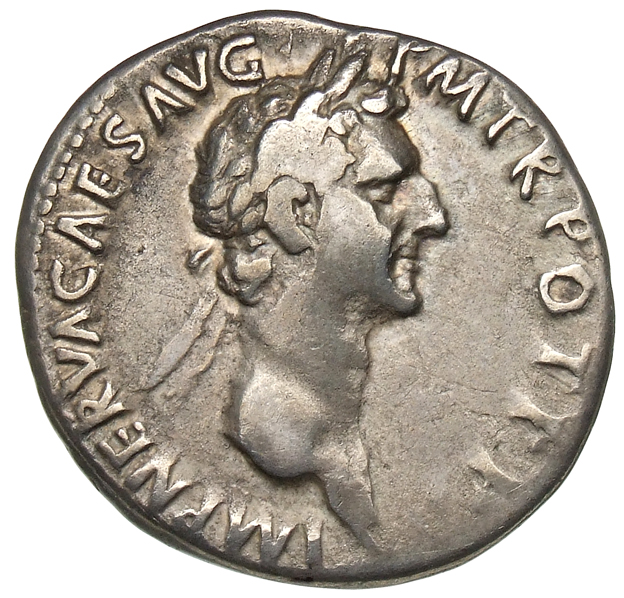 RIC II Nerva 120 Nerva obverse, Head of Nerva, laureate, right