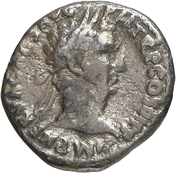 RIC II Nerva 13 (denarius) Nerva obverse, Head of Nerva, laureate, right