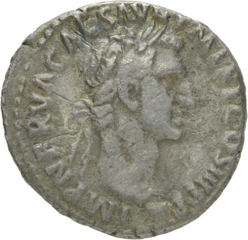 RIC II Nerva 17 (denarius) Nerva obverse, Head of Nerva, laureate, right
