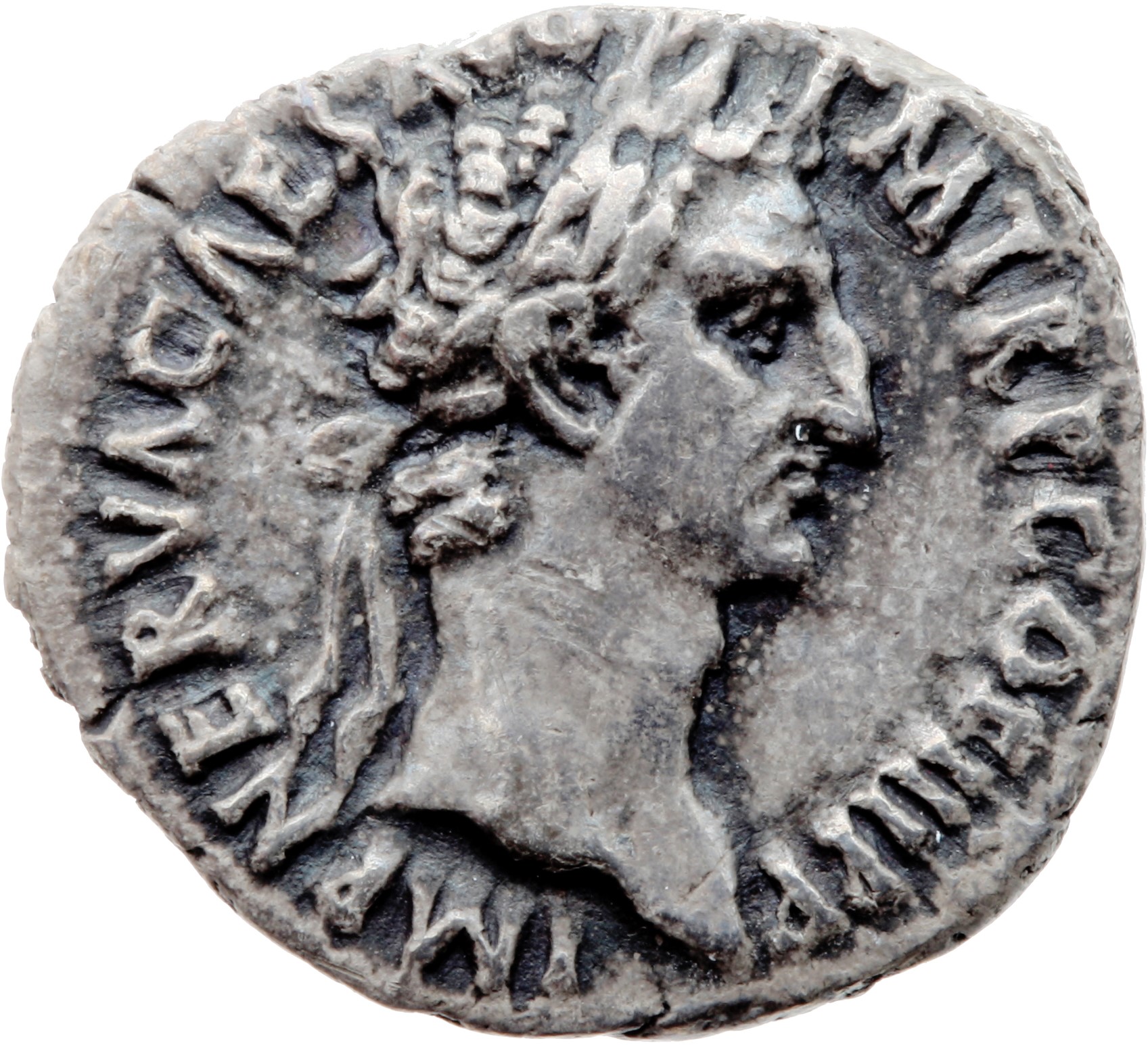 RIC II Nerva 17 (denarius) Nerva obverse — Head of Nerva, laureate, right