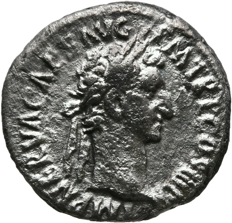 RIC II Nerva 19 (denarius) Nerva obverse — Head of Nerva, laureate, right