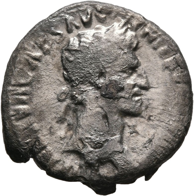 RIC II Nerva 27 (denarius) Nerva obverse, Head of Nerva, laureate, right