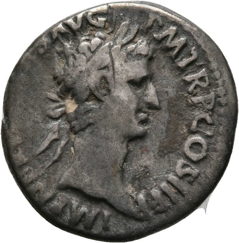 RIC II Nerva 2 (denarius) Nerva obverse, Head of Nerva, laureate, right