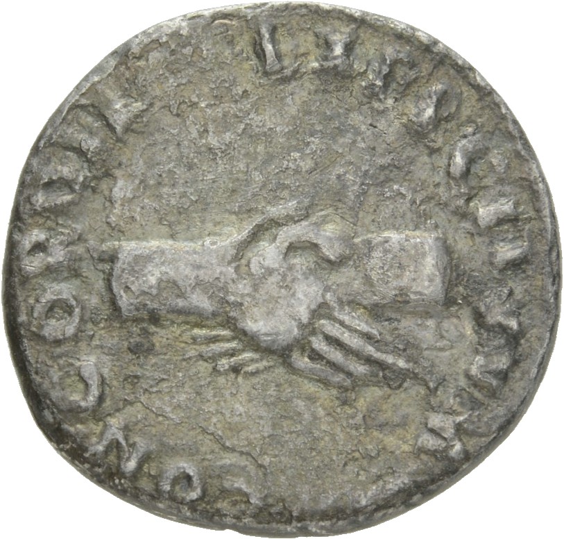 RIC II Nerva 2 (denarius) Nerva reverse, Clasped hands