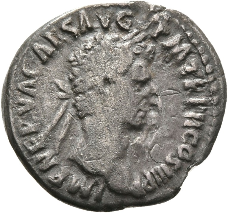 RIC II Nerva 31 (denarius) Nerva obverse, Head of Nerva, laureate, right