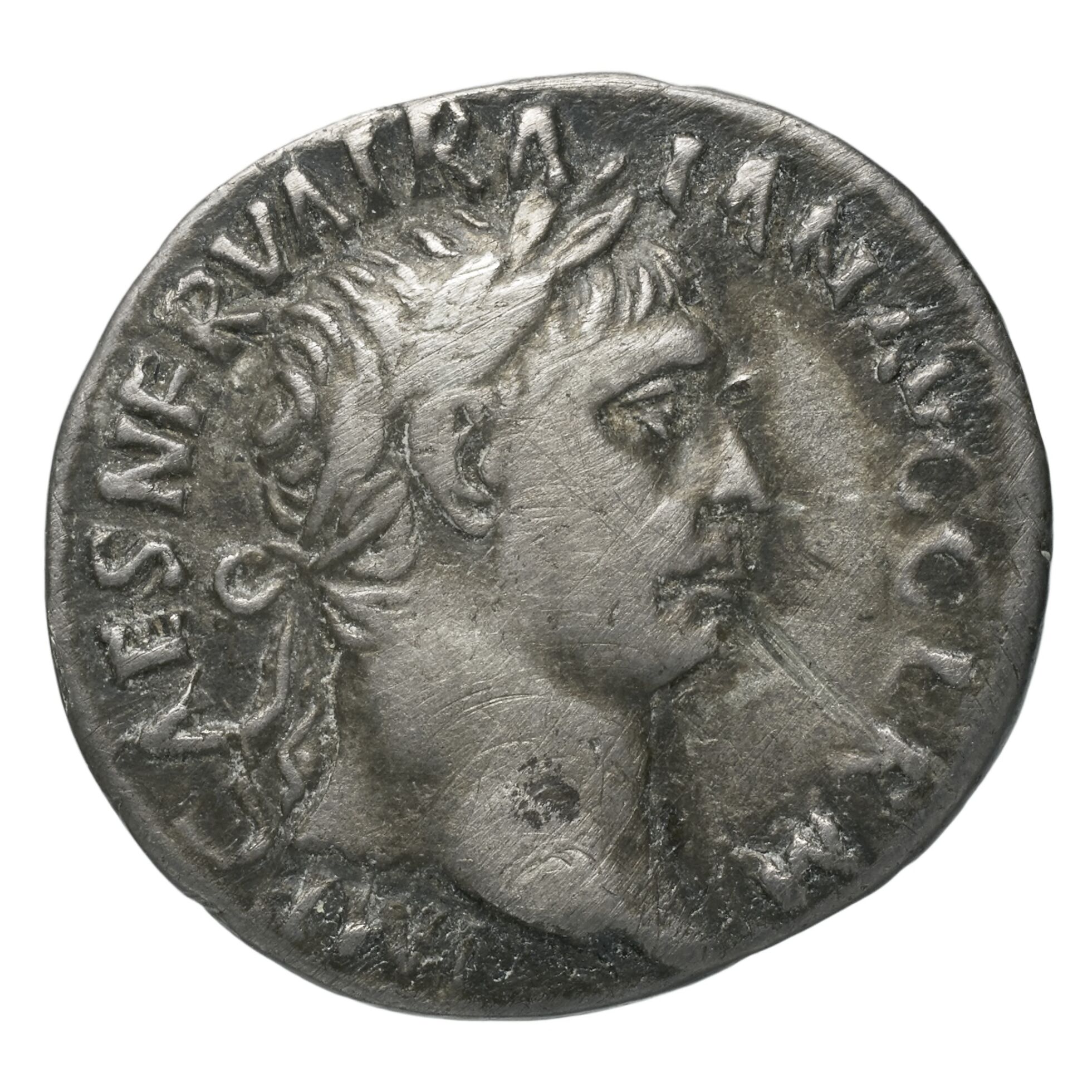 RIC II Nerva 37 Nerva obverse, Head of Nerva, laureate, right