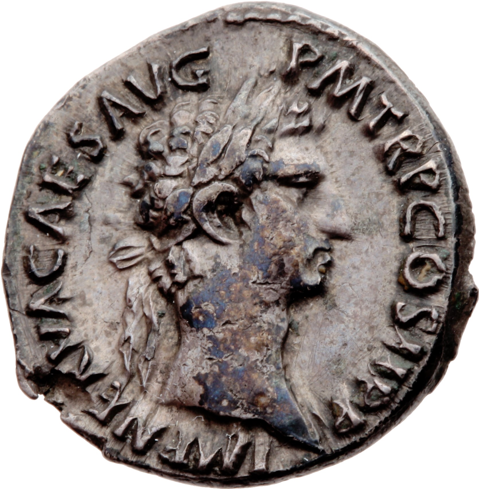 RIC II Nerva 3 (denarius) Nerva obverse, Head of Nerva, laureate, right