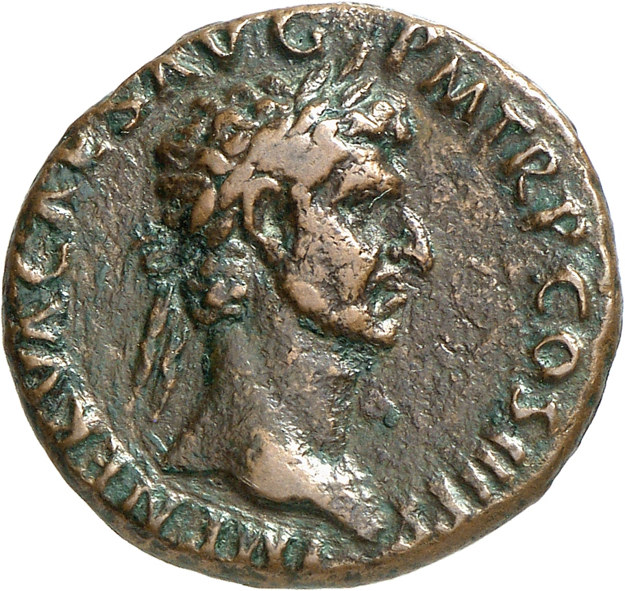 RIC II Nerva 77 Nerva obverse, Head of Nerva, laureate, right