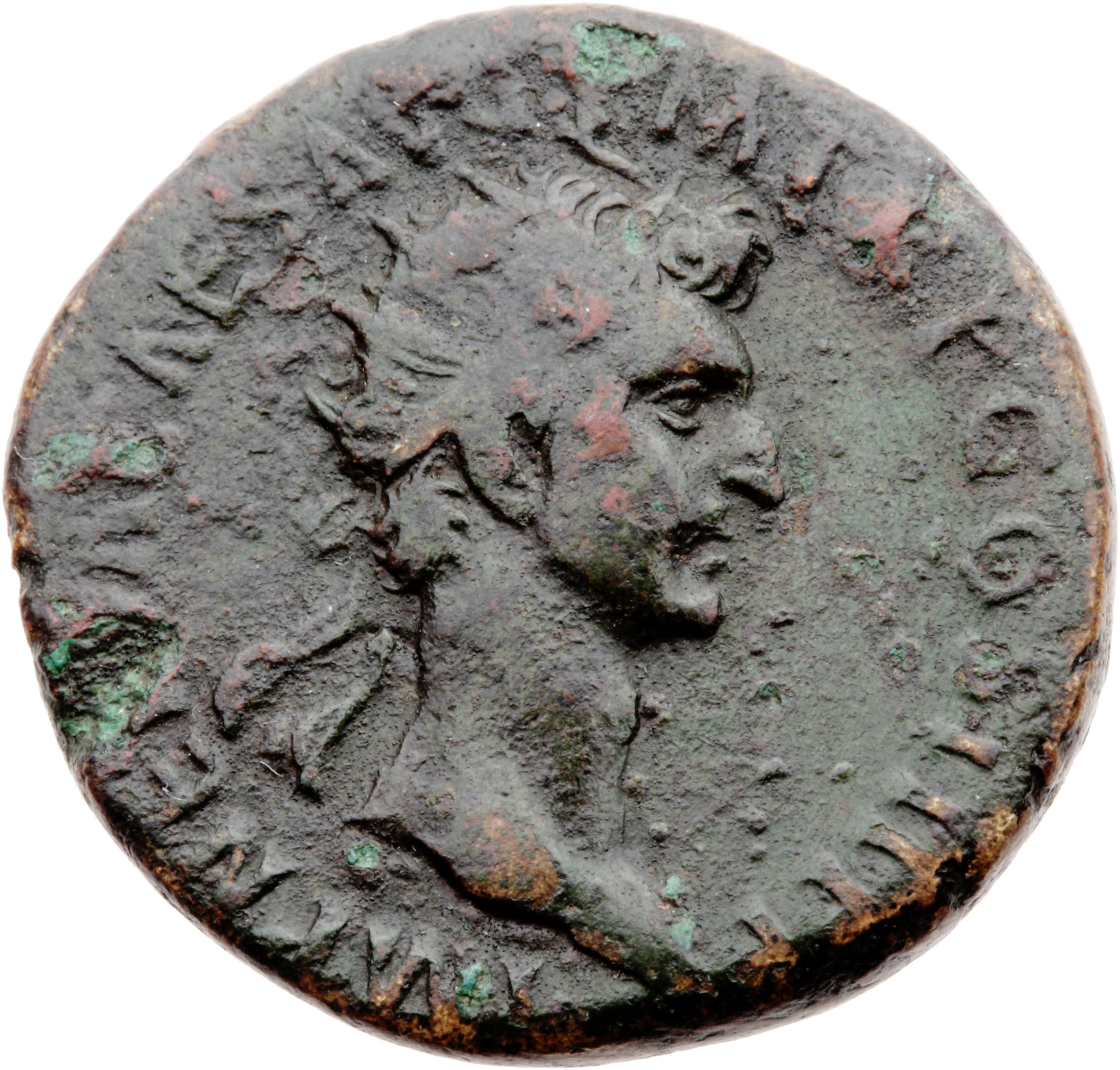 RIC II Nerva 81 Nerva obverse, Head of Nerva, radiate, right